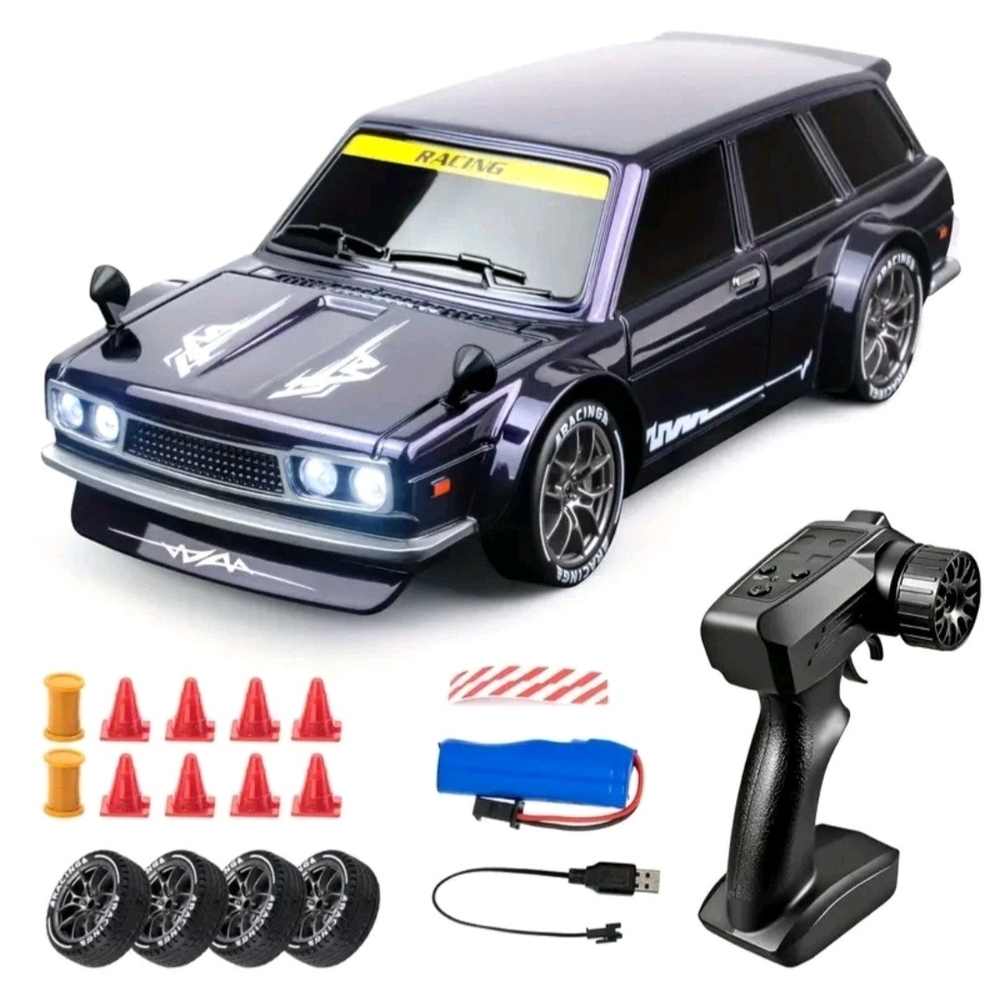 Drift RC 1/24 Datsun JDM 2 Speed Mode 2 Tires Set - Fast 20Km/h